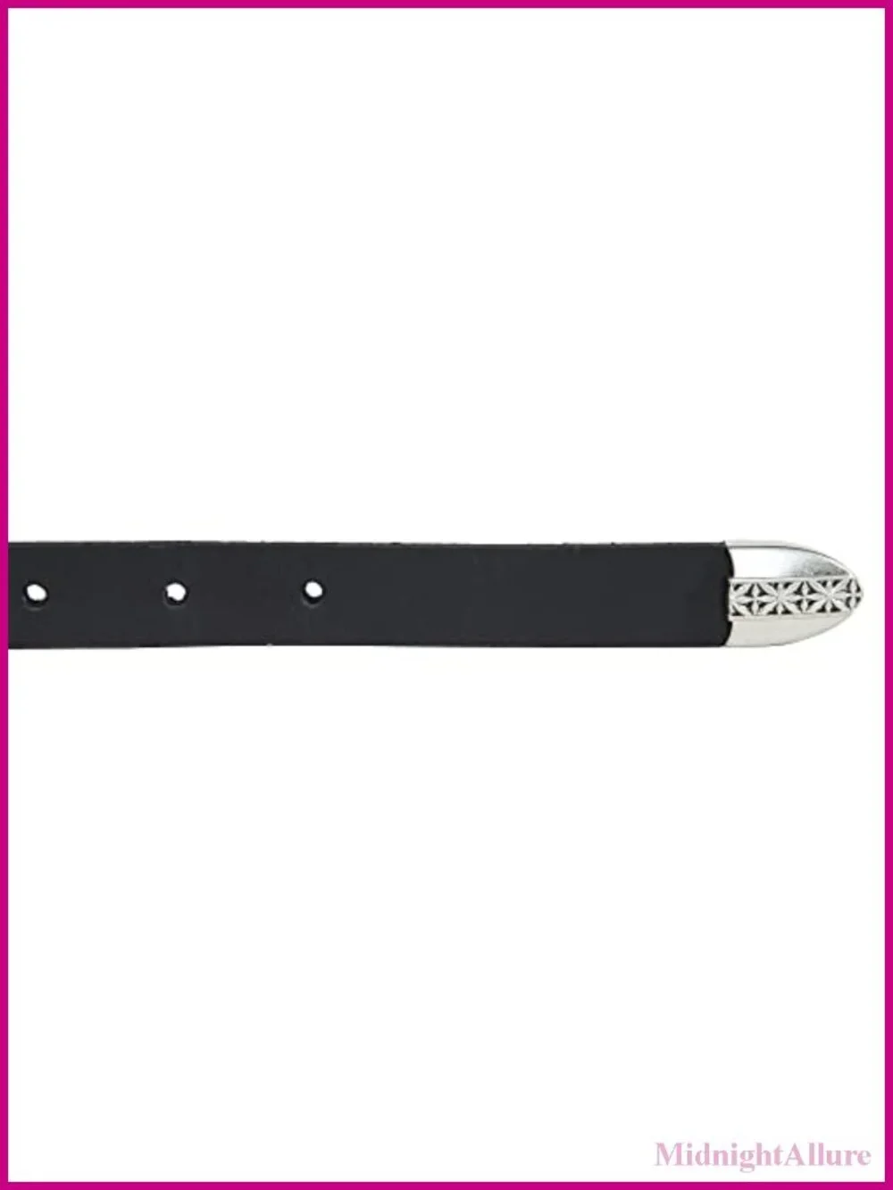 Lucky Brand Western Leather Belt with Nickel Roller Buckle